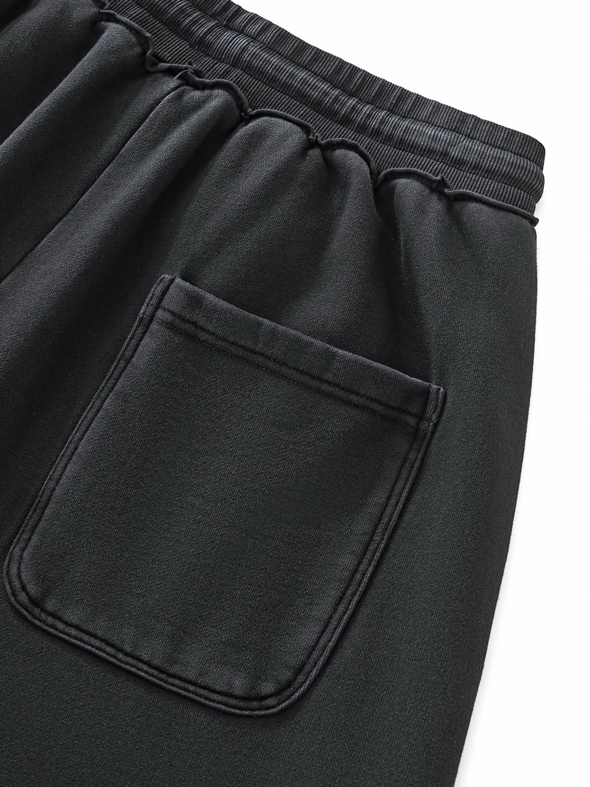 Pantalon de Jogging Premium Lavé & Coutures Raw
