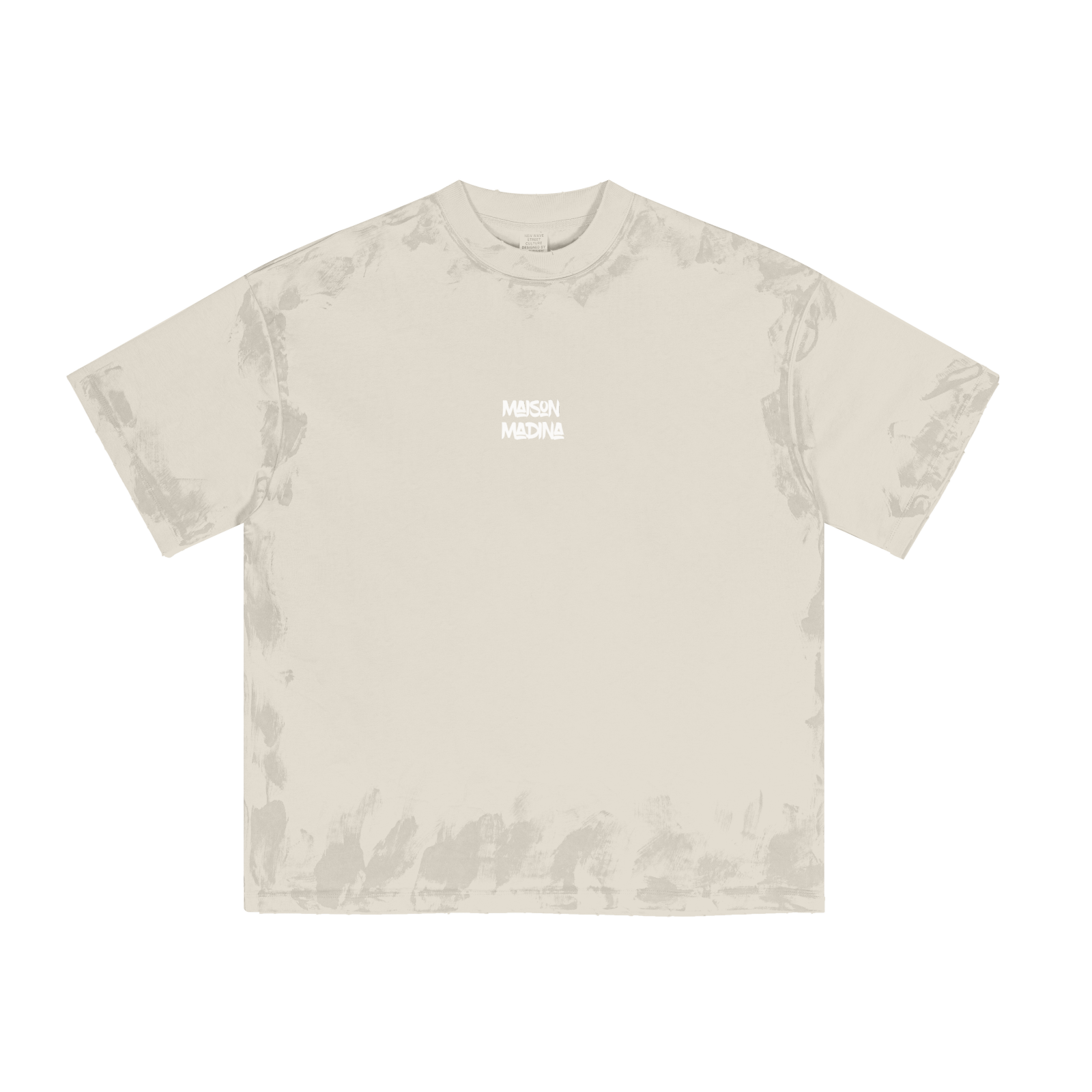 305GSM Unisex Retro Rock T-Shirt Beige