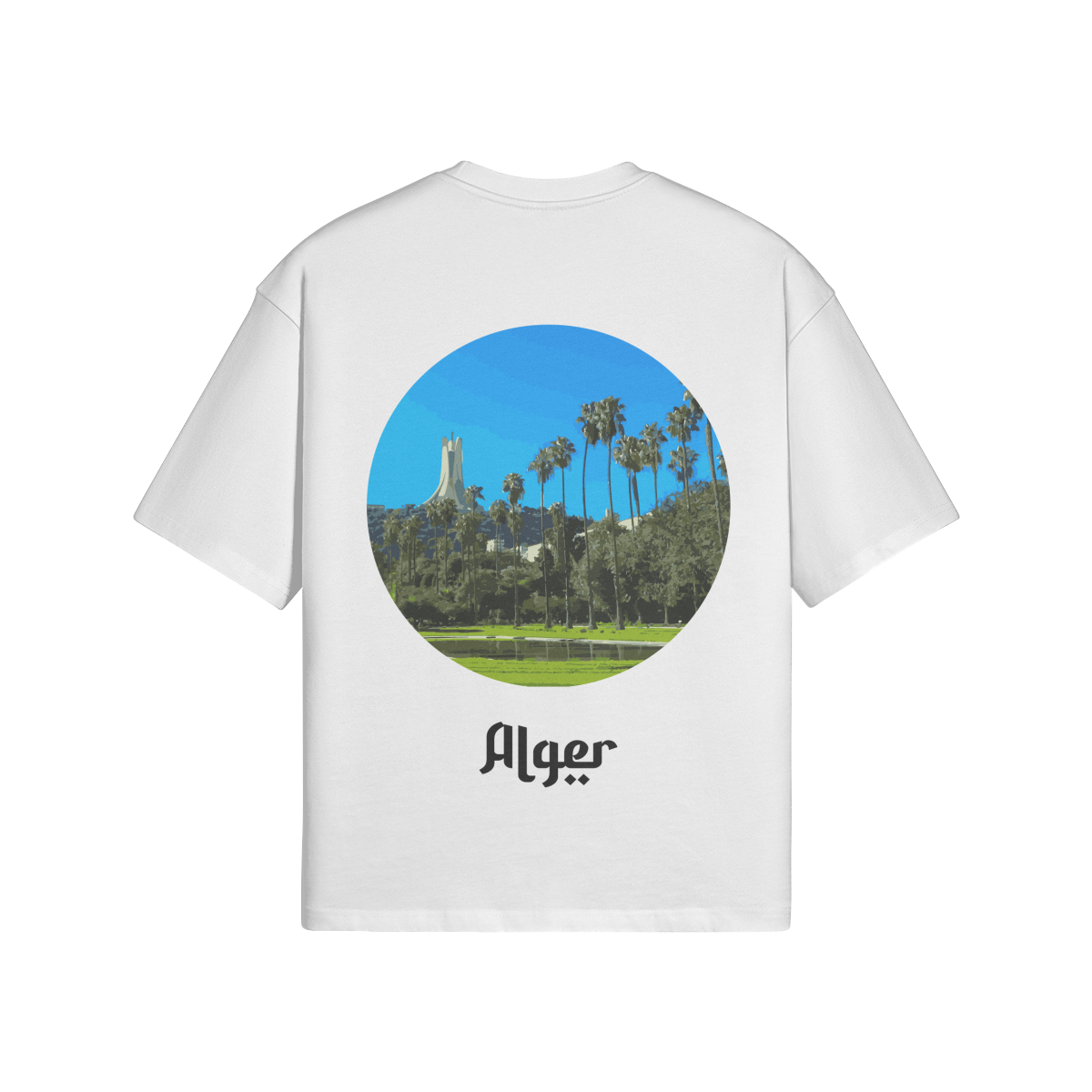 T-shirt Oversize Alger White - Maison Madina