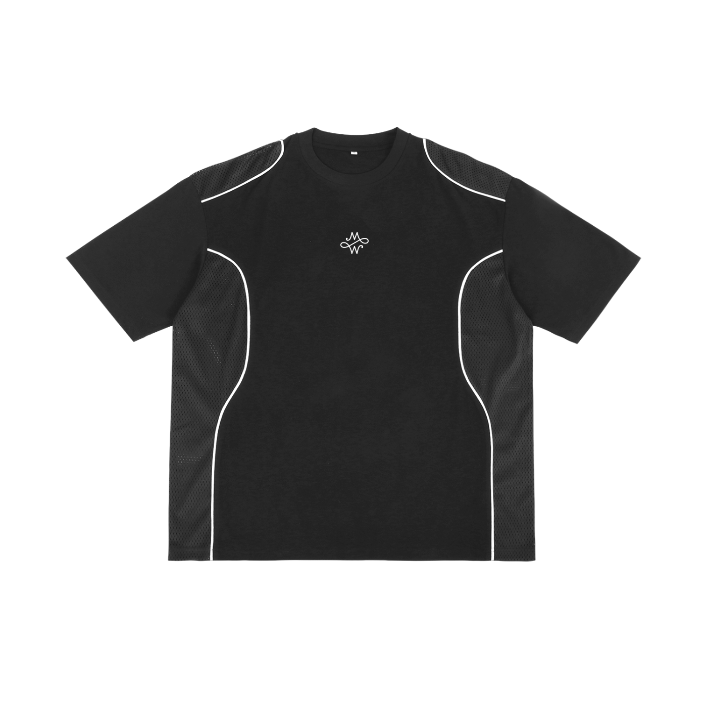 T-shirt Ferizaj 05 - Contrast Piped Panel - Black / S