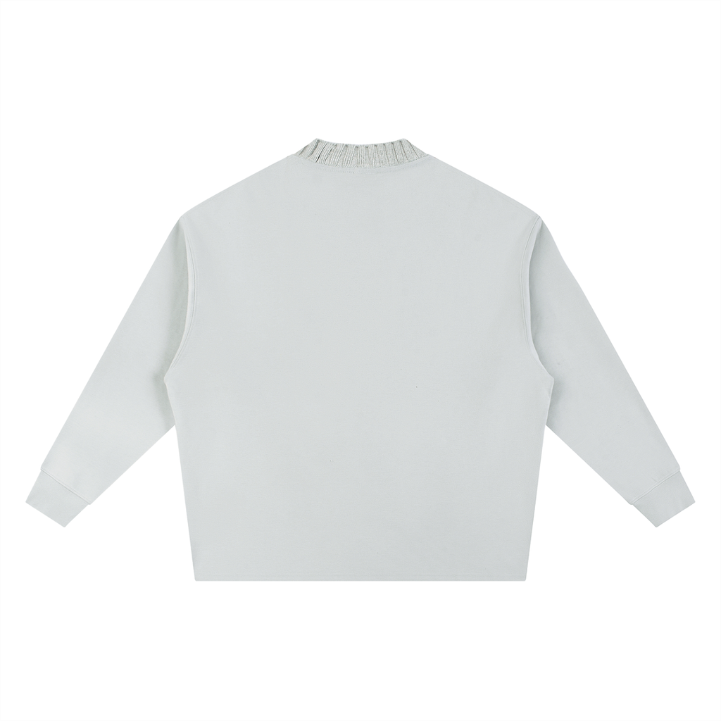 Sweat-shirt oversize à col rond en maille