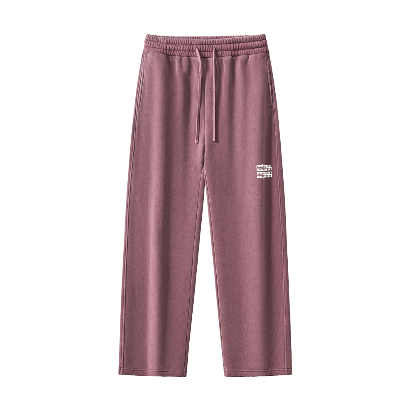 Pantalon Unisexe Droit Taille Mi-Haute – Style Streetwear en Coton Mélangé