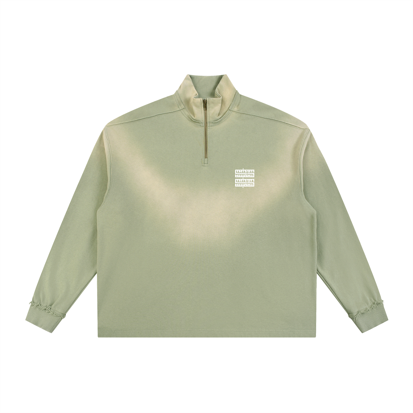 Sweat Demi-Zip “Brume d’Hiver” – Maison Madina