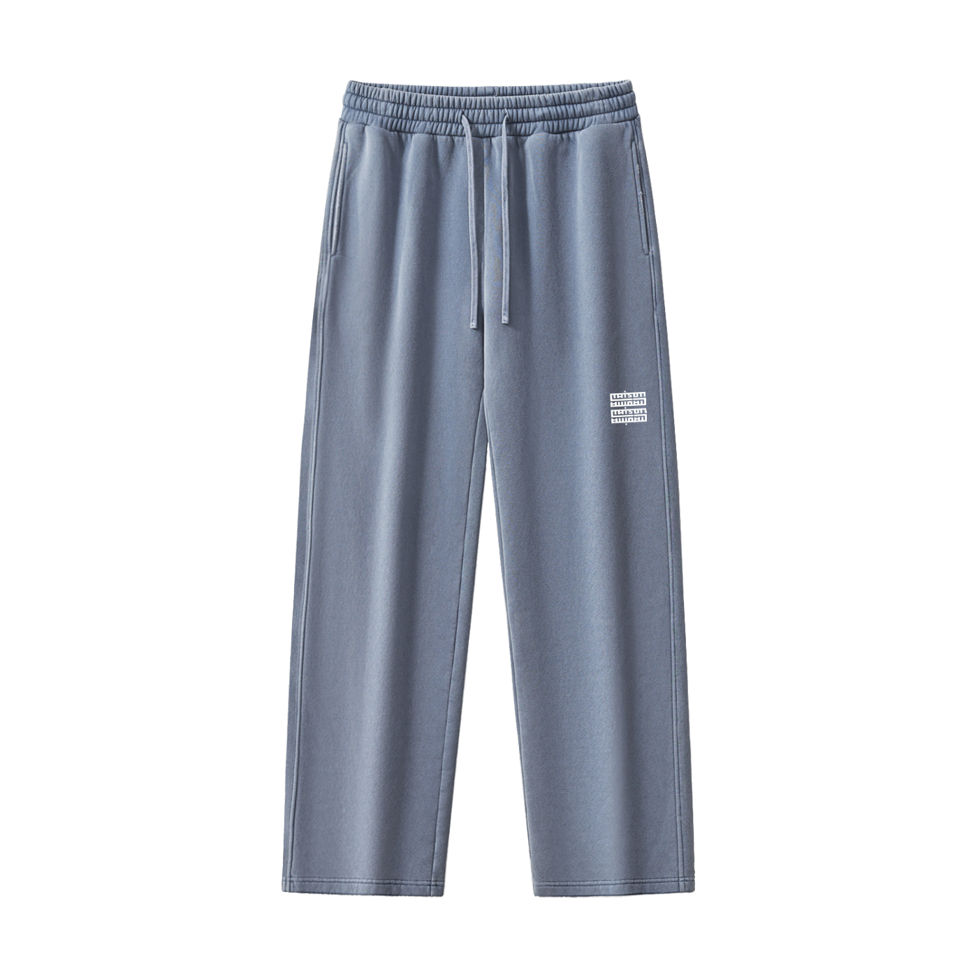 Pantalon Unisexe Droit Taille Mi-Haute – Style Streetwear en Coton Mélangé
