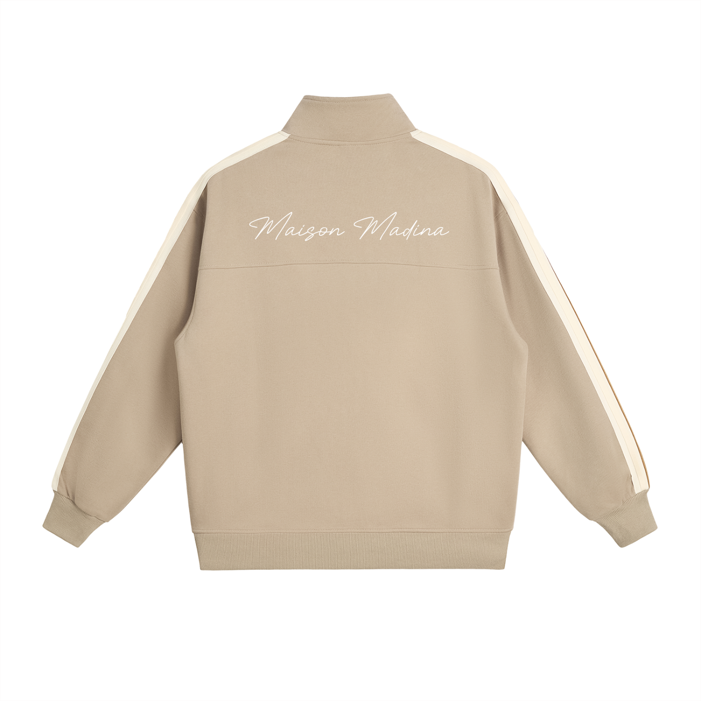 Veste à col montant avec bandes latérales contrastées