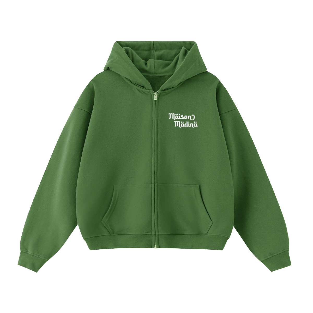 MM Hoodie Cropped – Heavy Double Zip