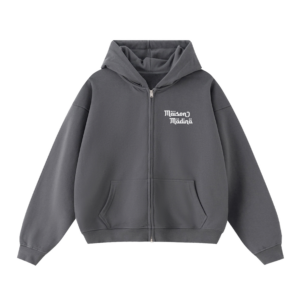 MM Hoodie Cropped – Heavy Double Zip