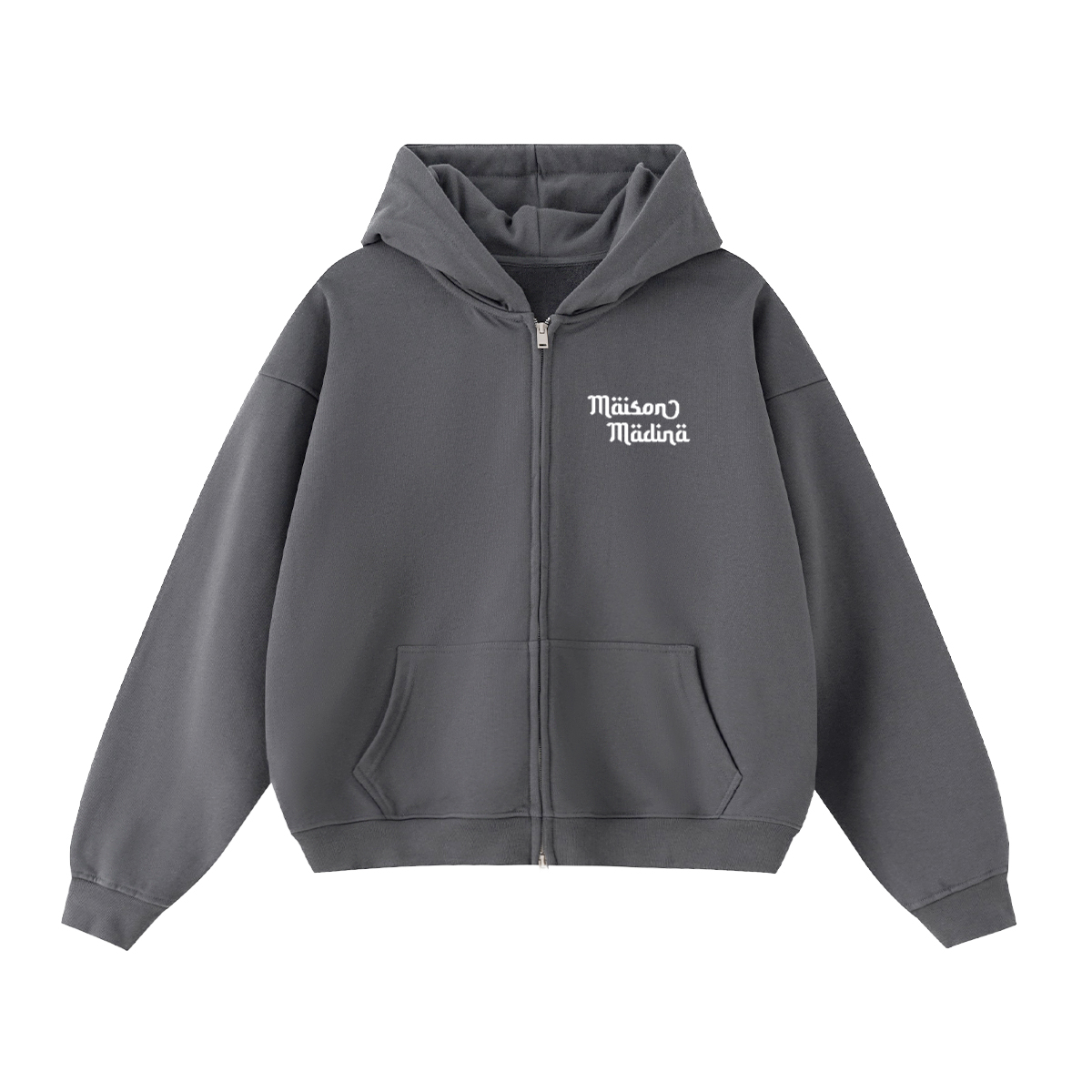 MM Hoodie Cropped – Heavy Double Zip