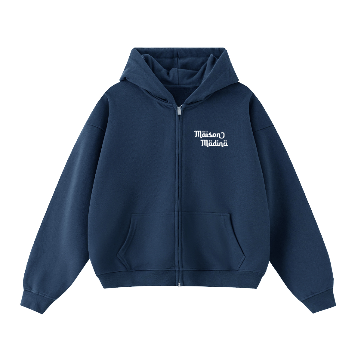 MM Hoodie Cropped – Heavy Double Zip