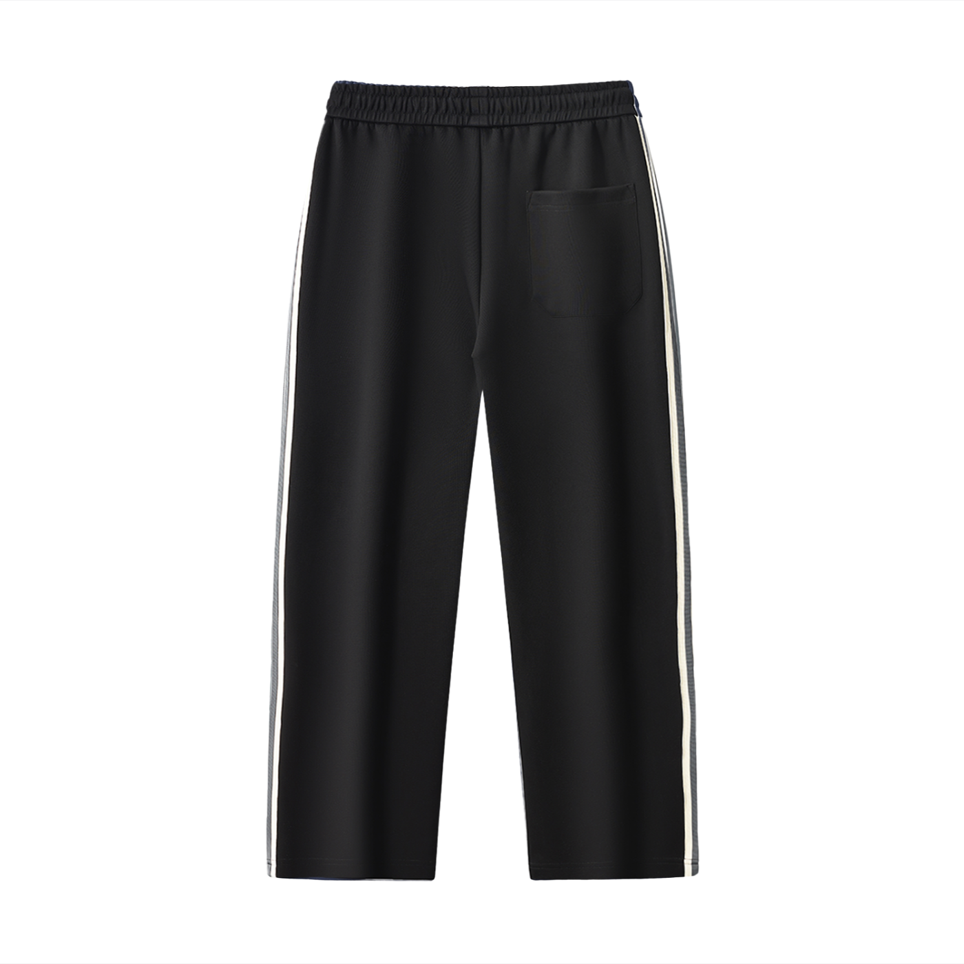 Pantalon droit à bandes latérales contrastées