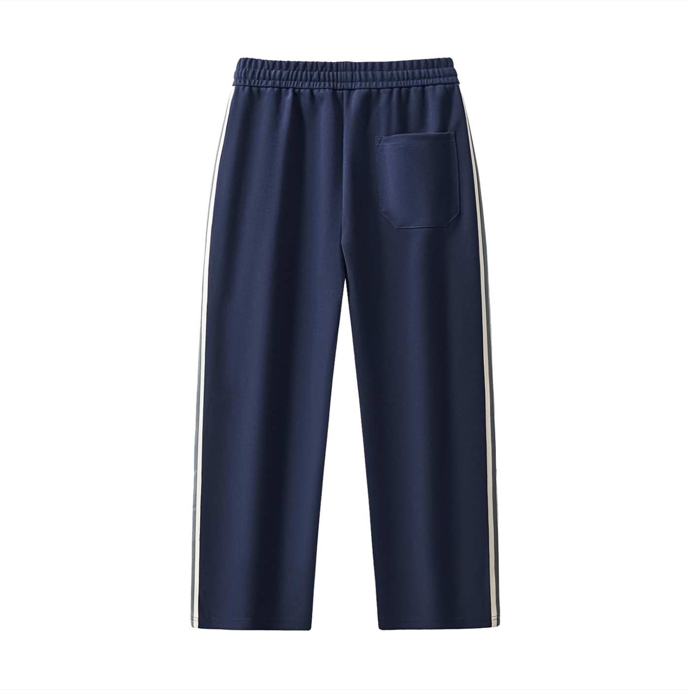 Pantalon droit à bandes latérales contrastées