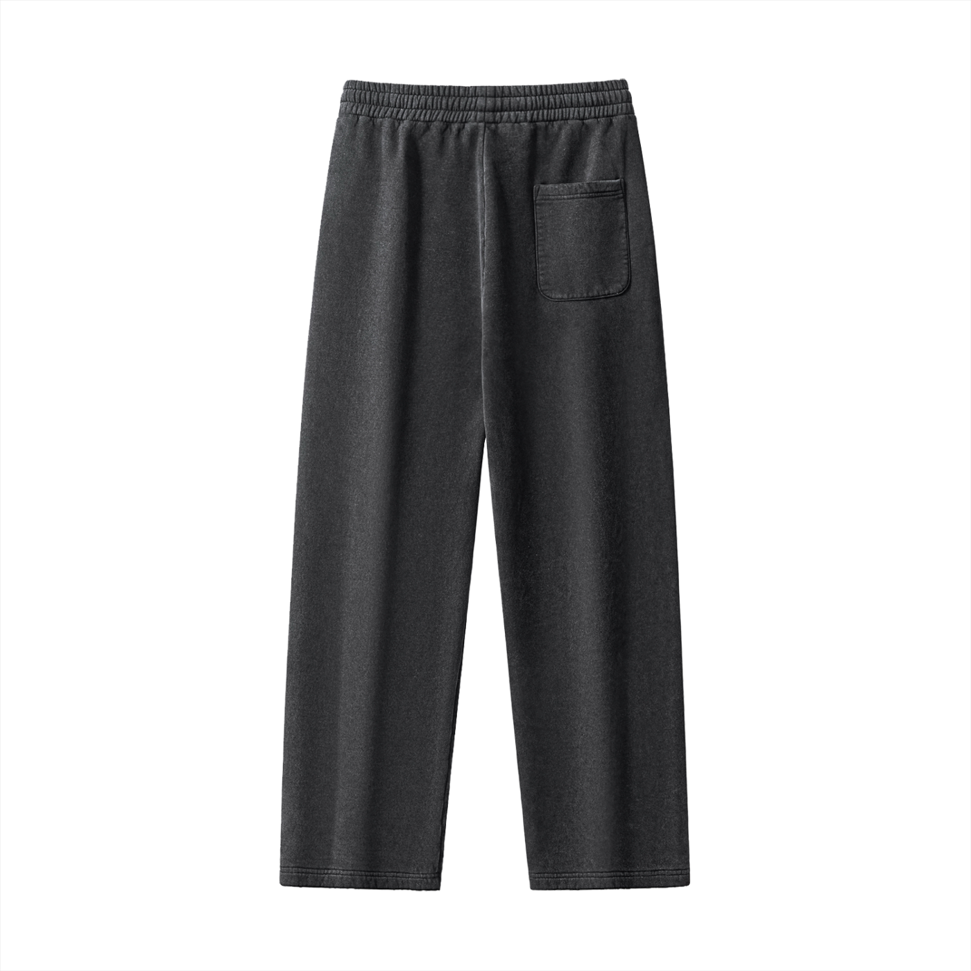 Pantalon Unisexe Droit Taille Mi-Haute – Style Streetwear en Coton Mélangé