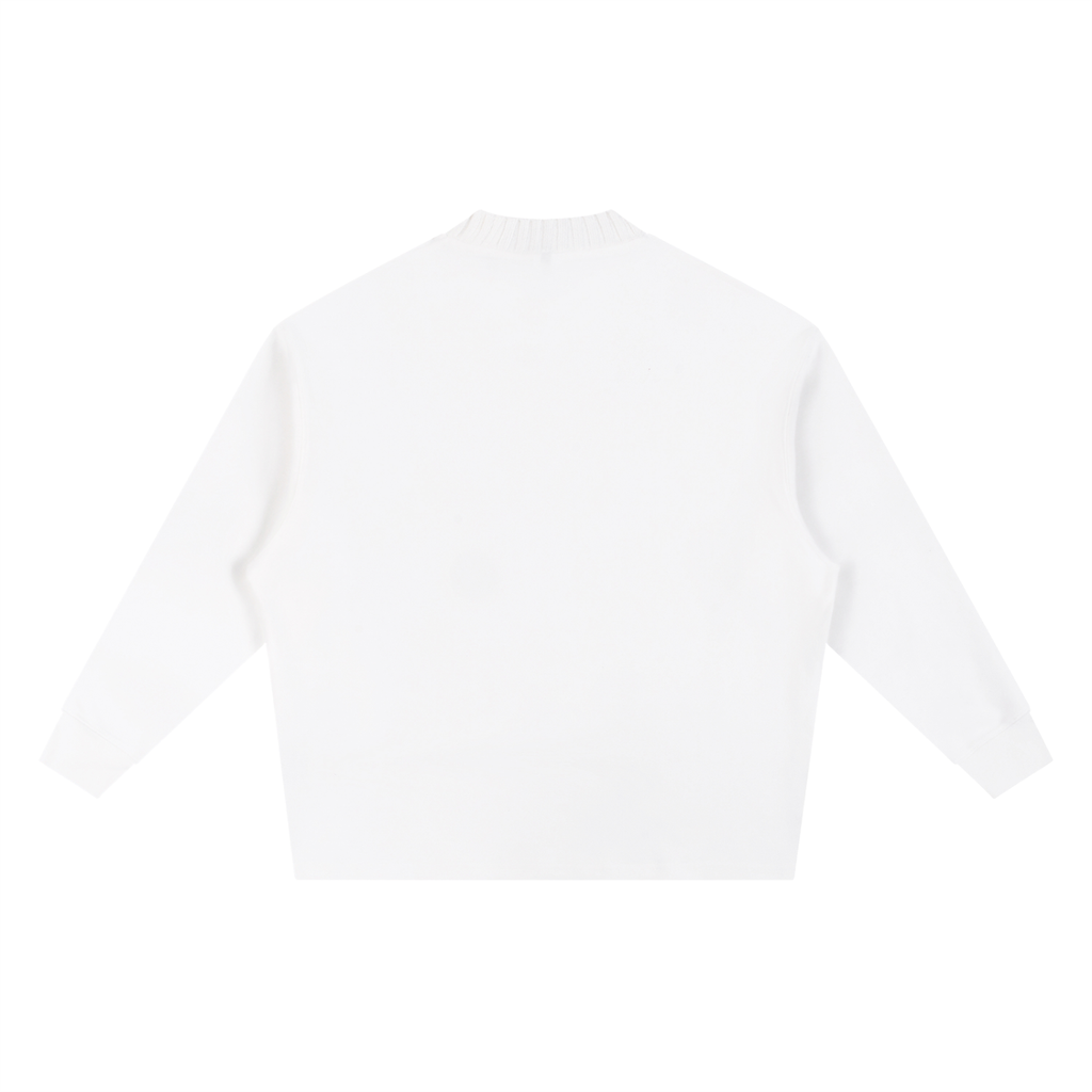 Sweat-shirt oversize à col rond en maille Maison Madina Noir