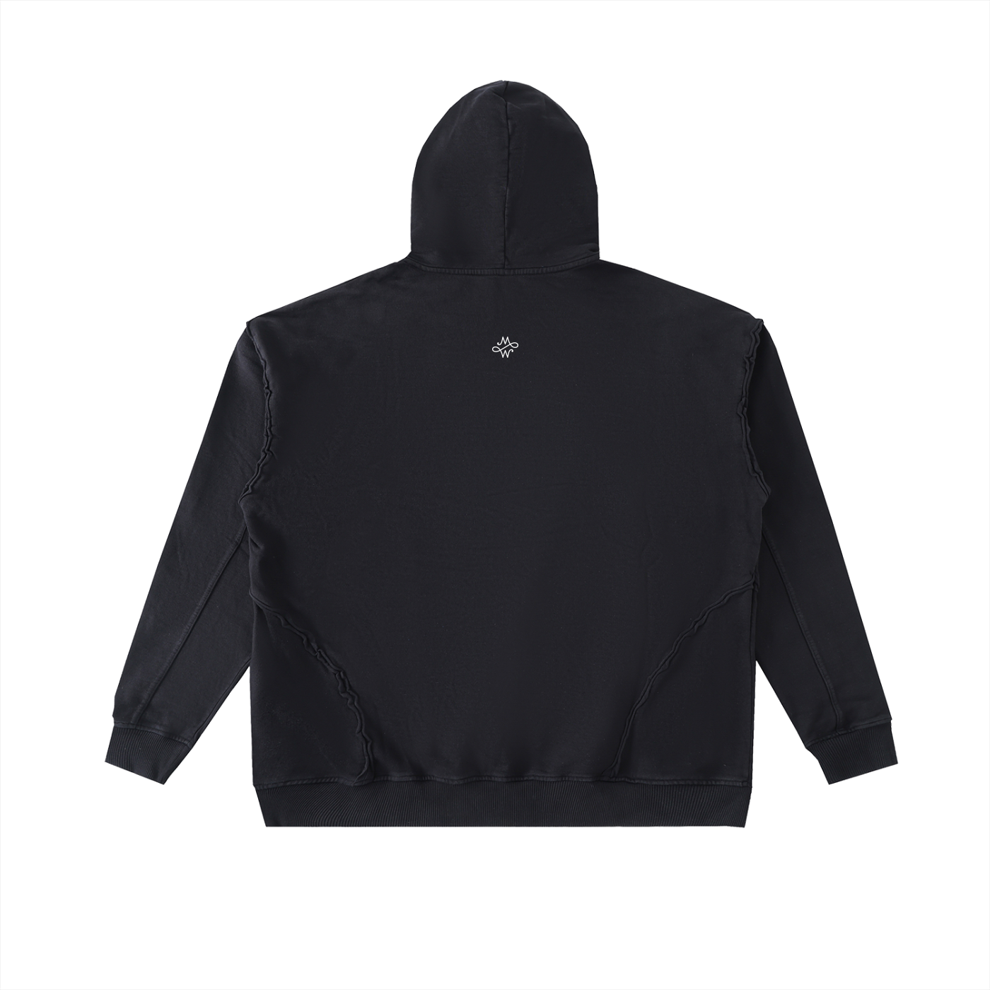 Sweat à Capuche Oversize Effet Usé & Coutures Apparentes