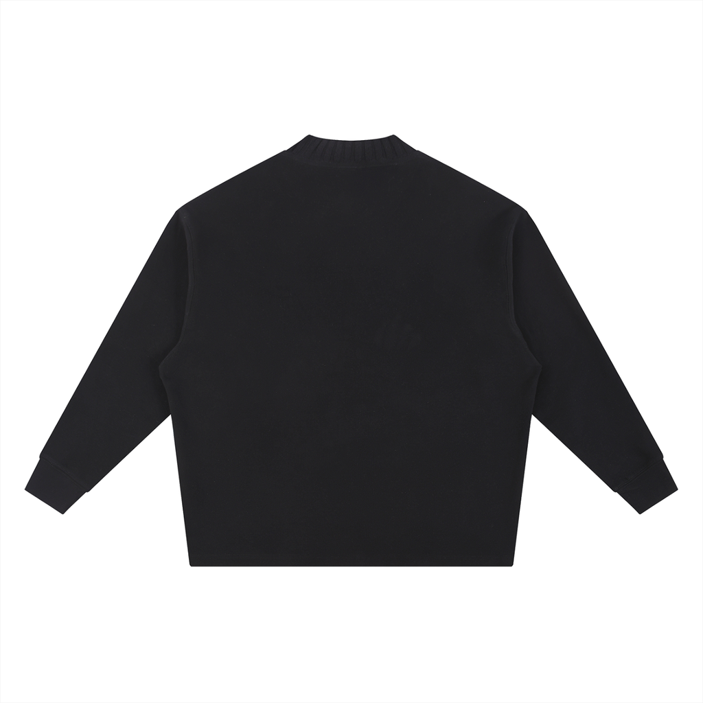Sweat-shirt oversize à col rond en maille