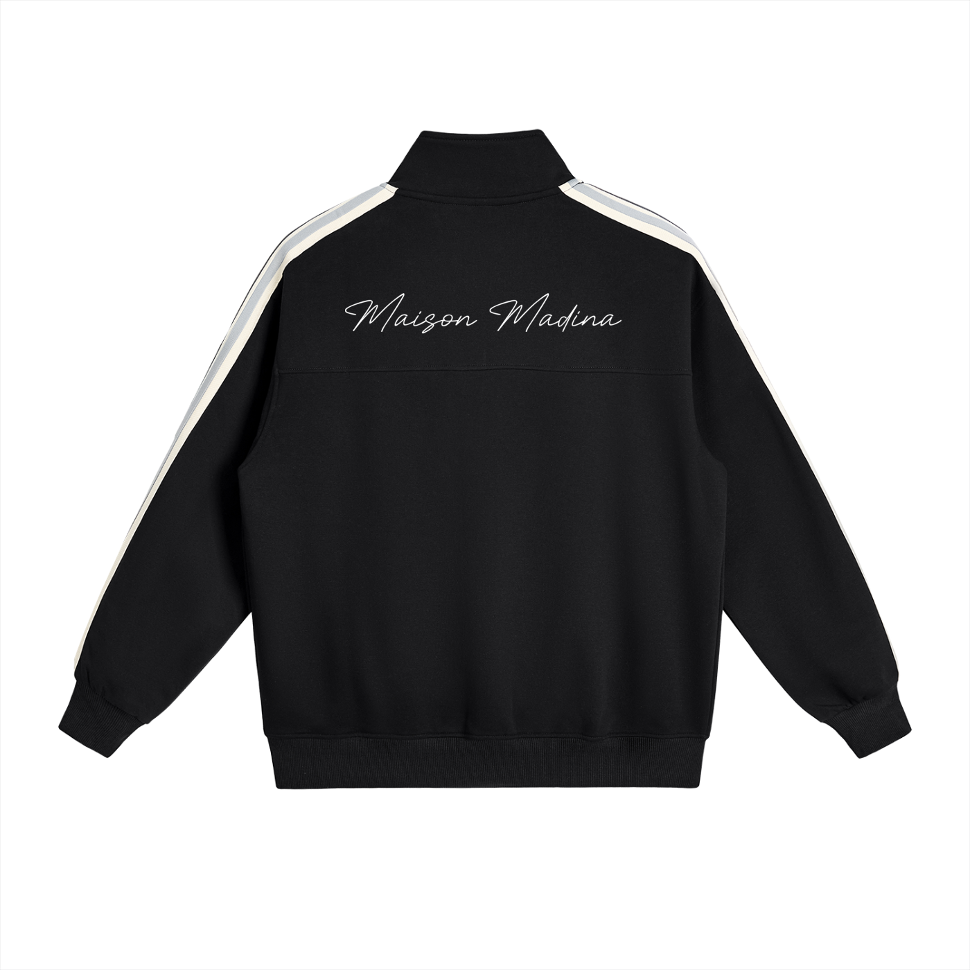Veste à col montant avec bandes latérales contrastées