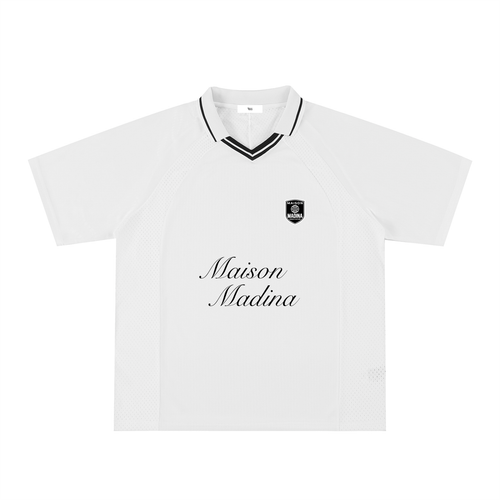 MM Maillot Football Rayé – Noir — vue principale — Maison Madina