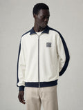 Veste zippée Sport II écrue et bleu marine – vue produit 1