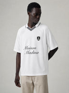 Maillot de football rayé noir — vue principale — Maison Madina