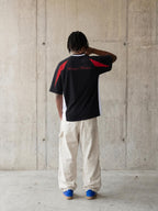 MM - Unisex Oversized Color Block V-Neck T-Shirt