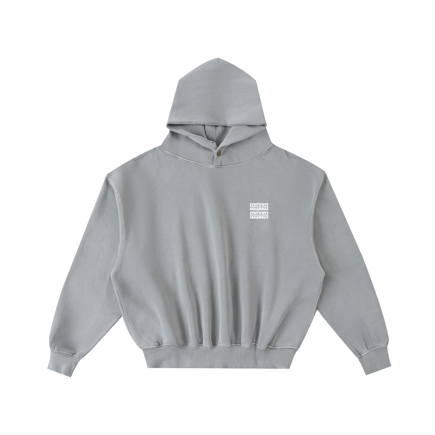 Sweat à Capuche Court Oversize Unisexe – Effet Usé & Détails Effilochés