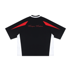 MM - Unisex Oversized Color Block V-Neck T-Shirt