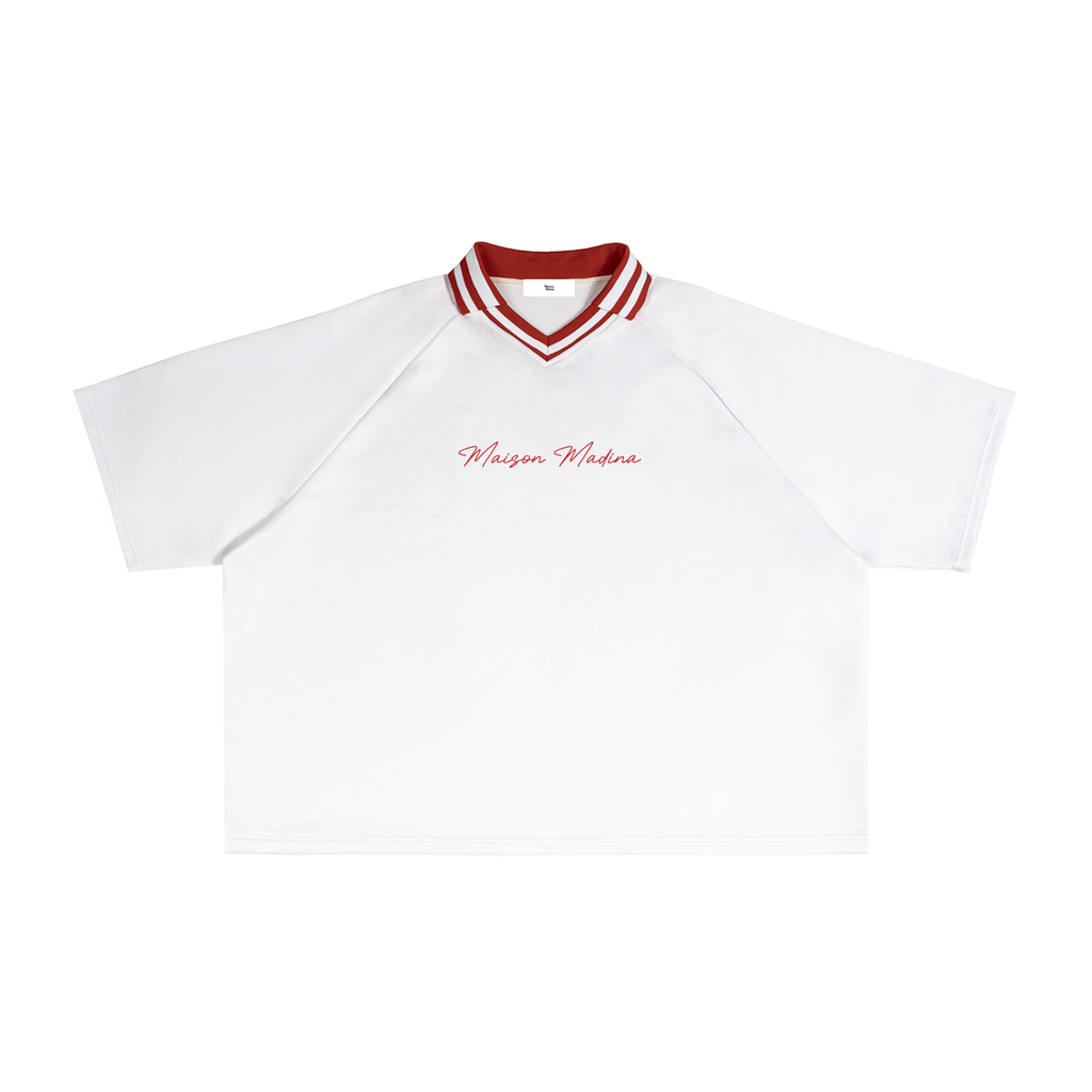 Polo Streetwear à Col Contrasté Coupe Ample