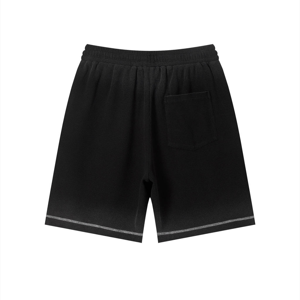MM - Unisex Sunfade Waffle Raw Hem Shorts