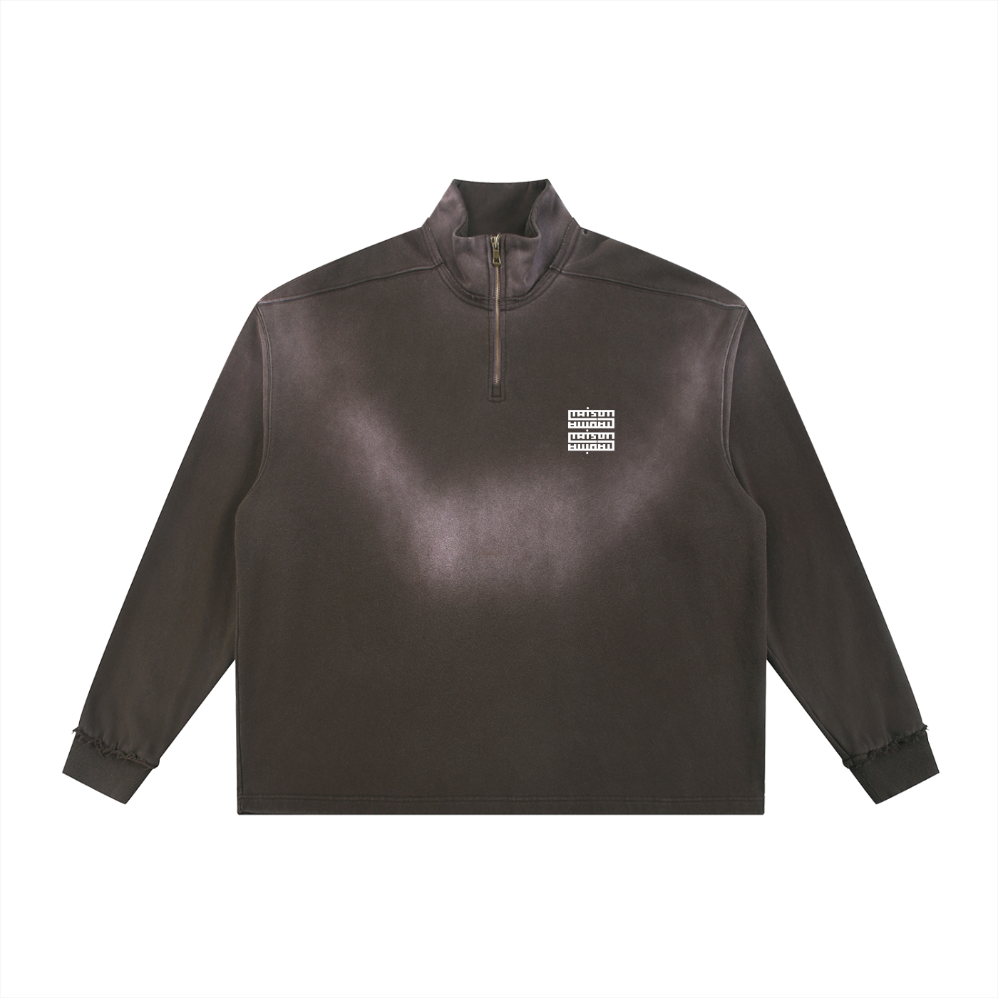 Sweat Demi-Zip “Brume d’Hiver” – Maison Madina