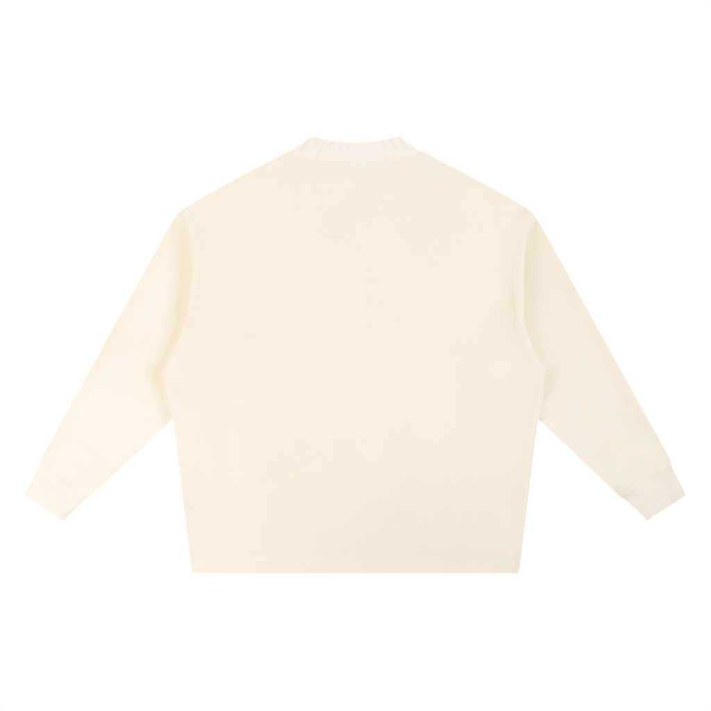 Sweat-shirt oversize à col rond en maille Maison Madina Noir