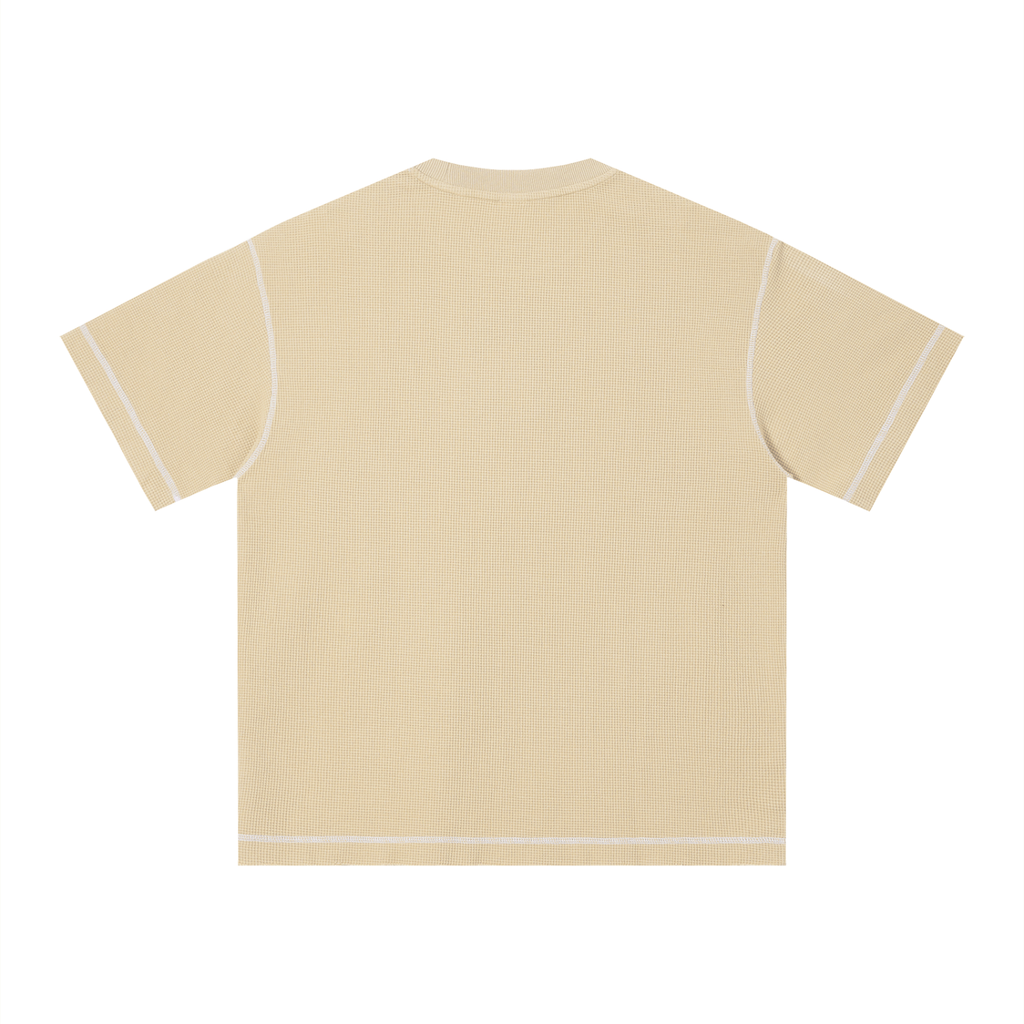 MM - Unisex Sunfade Waffle Boxy T-Shirt - Pink