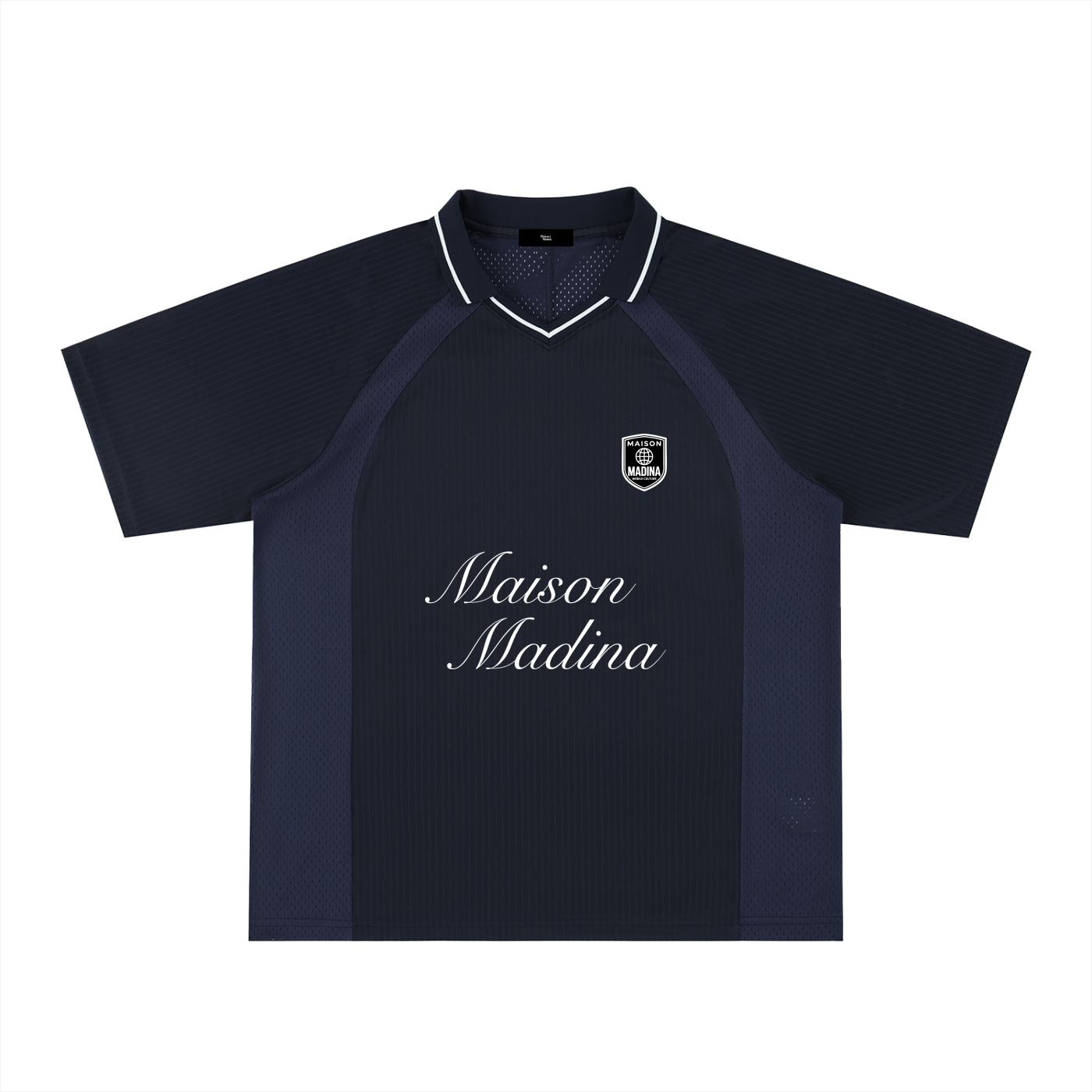 MM Maillot Football Rayé – Blanc