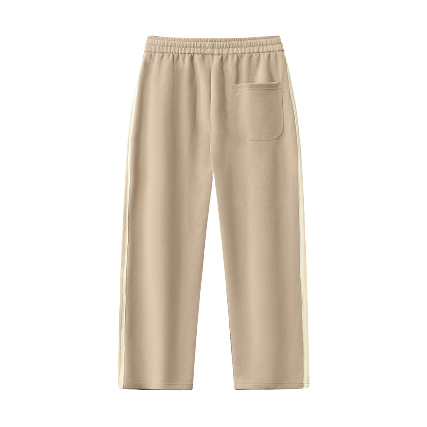 Pantalon droit à bandes latérales contrastées