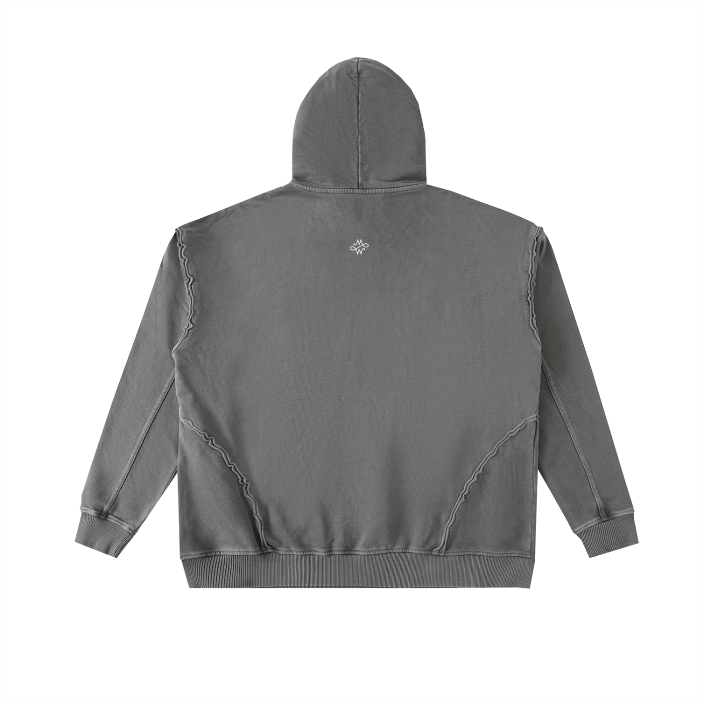 Sweat à Capuche Oversize Effet Usé & Coutures Apparentes