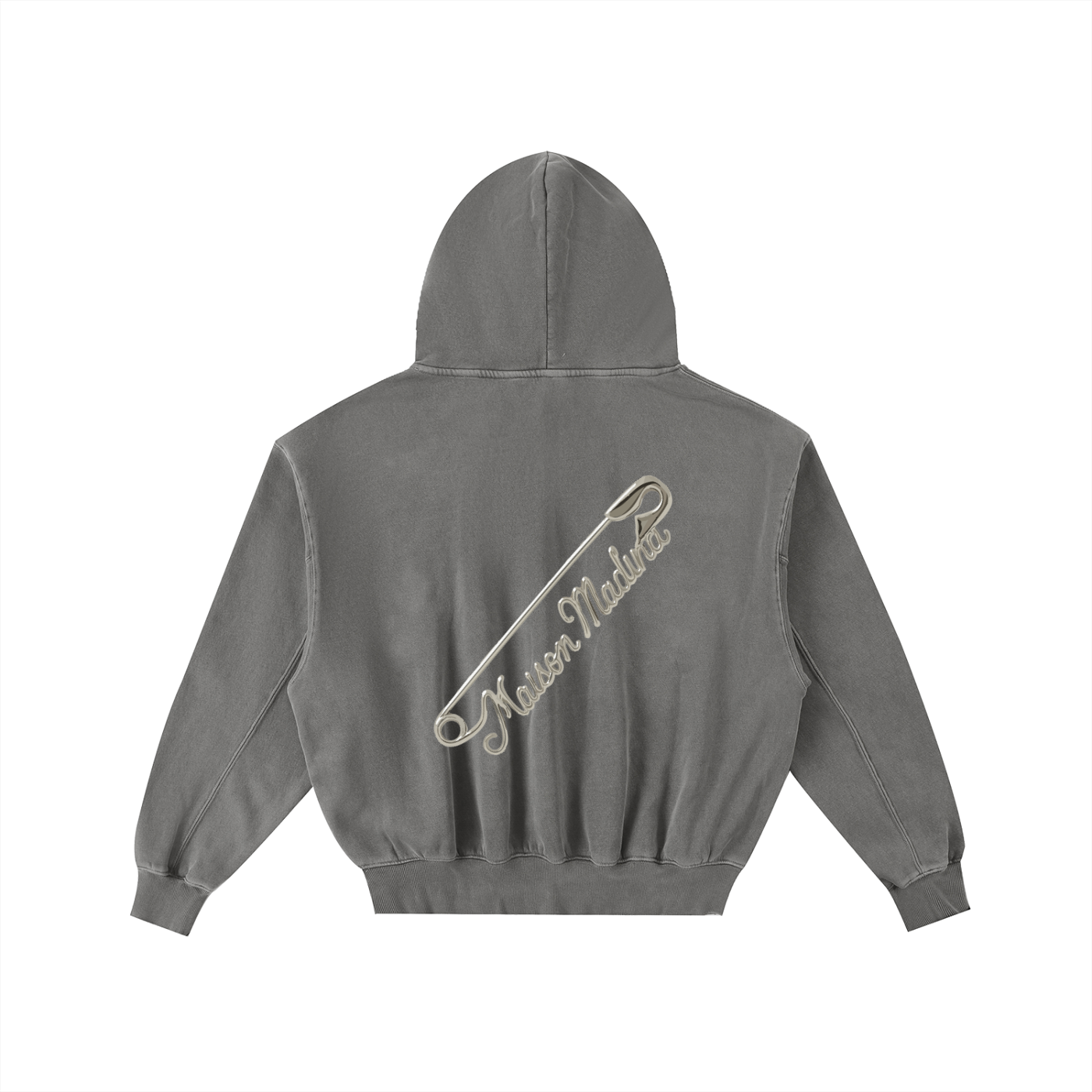 Sweat à Capuche Court Oversize Unisexe – Effet Usé & Détails Effilochés