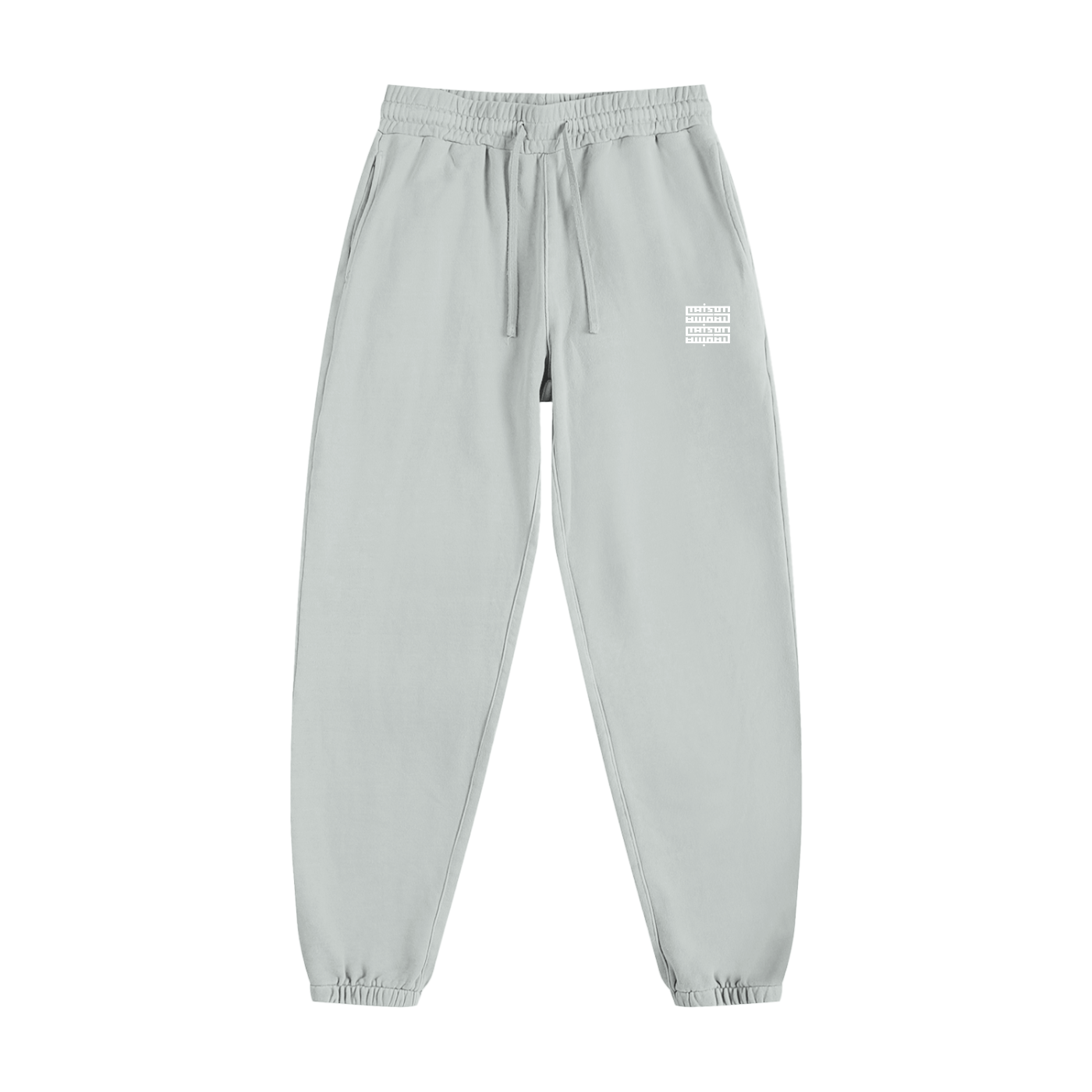 Eco-Friendly Enzyme Washed Sweatpants – Modèle AMK002 | Confort pur coton & style responsable - Light Gray / S