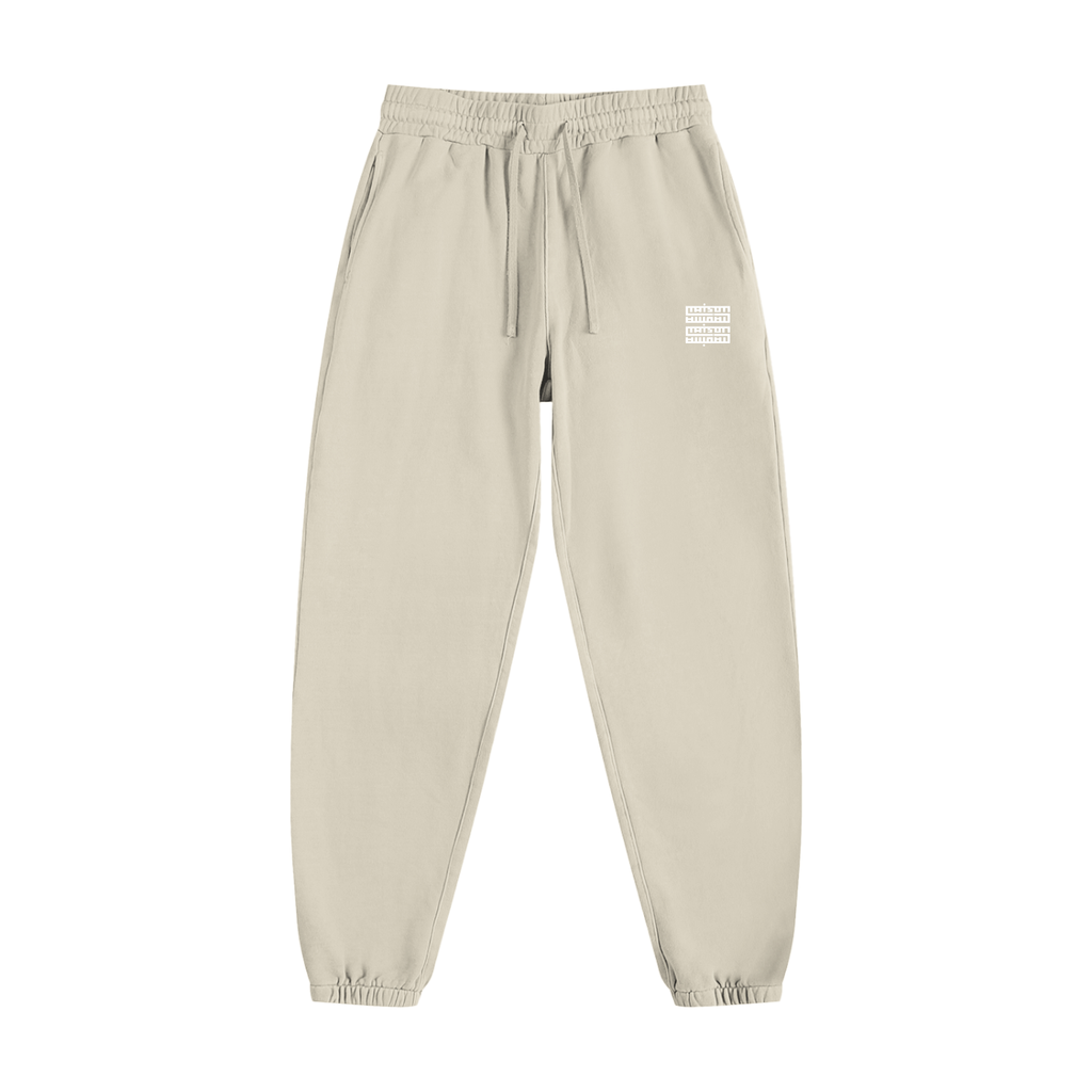 Eco-Friendly Enzyme Washed Sweatpants – Modèle AMK002 | Confort pur coton & style responsable - Apricot / S