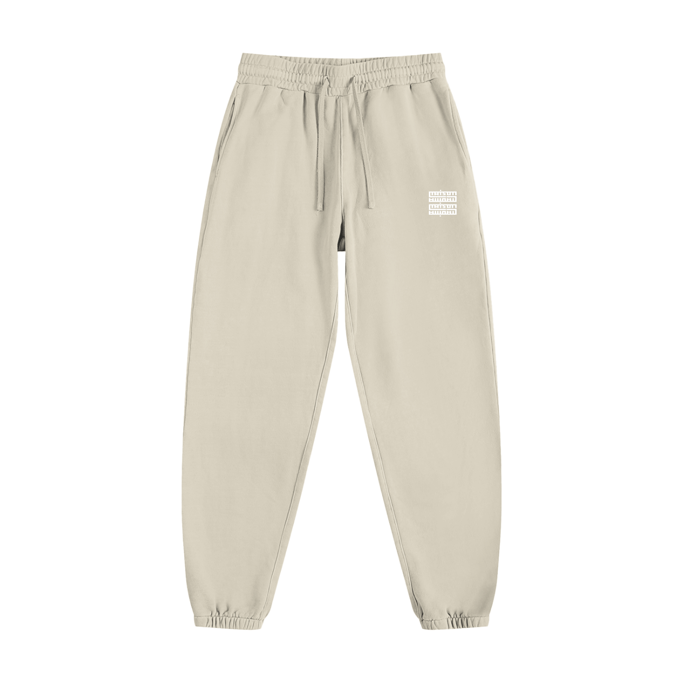 Eco-Friendly Enzyme Washed Sweatpants – Modèle AMK002 | Confort pur coton & style responsable - Apricot / S