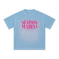 MM - Unisex Sunfade Waffle Boxy T-Shirt - Pink