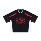 MM - Unisex Oversized Color Block V-Neck T-Shirt