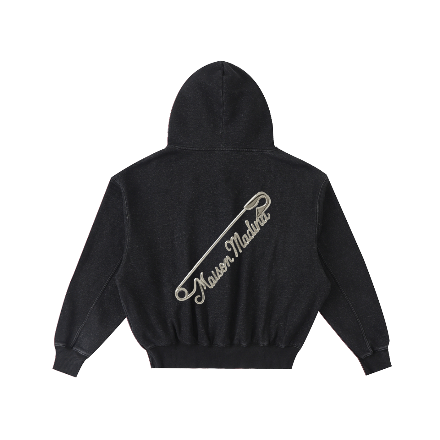 Sweat à Capuche Court Oversize Unisexe – Effet Usé & Détails Effilochés