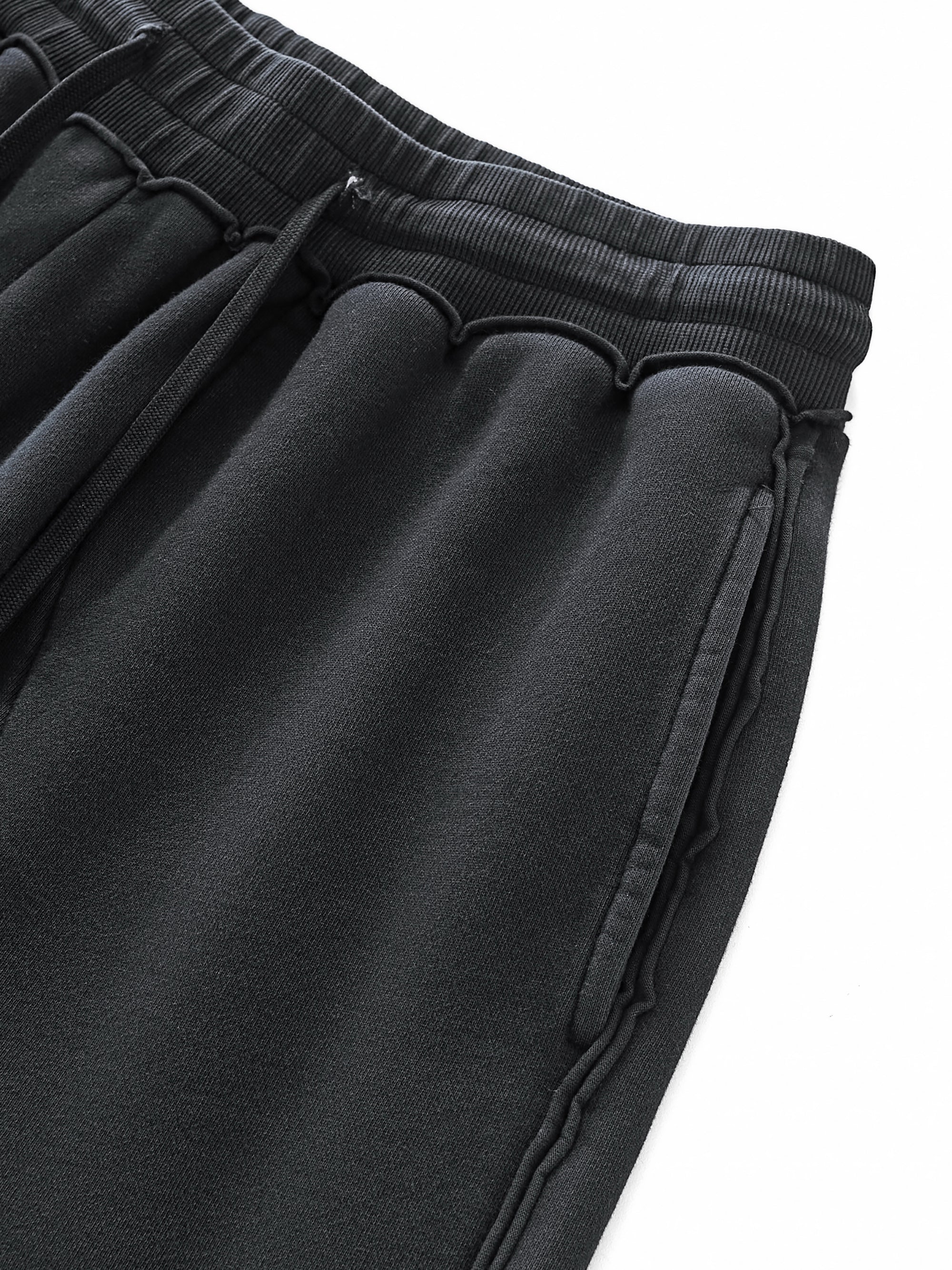 Pantalon de Jogging Premium Lavé & Coutures Raw