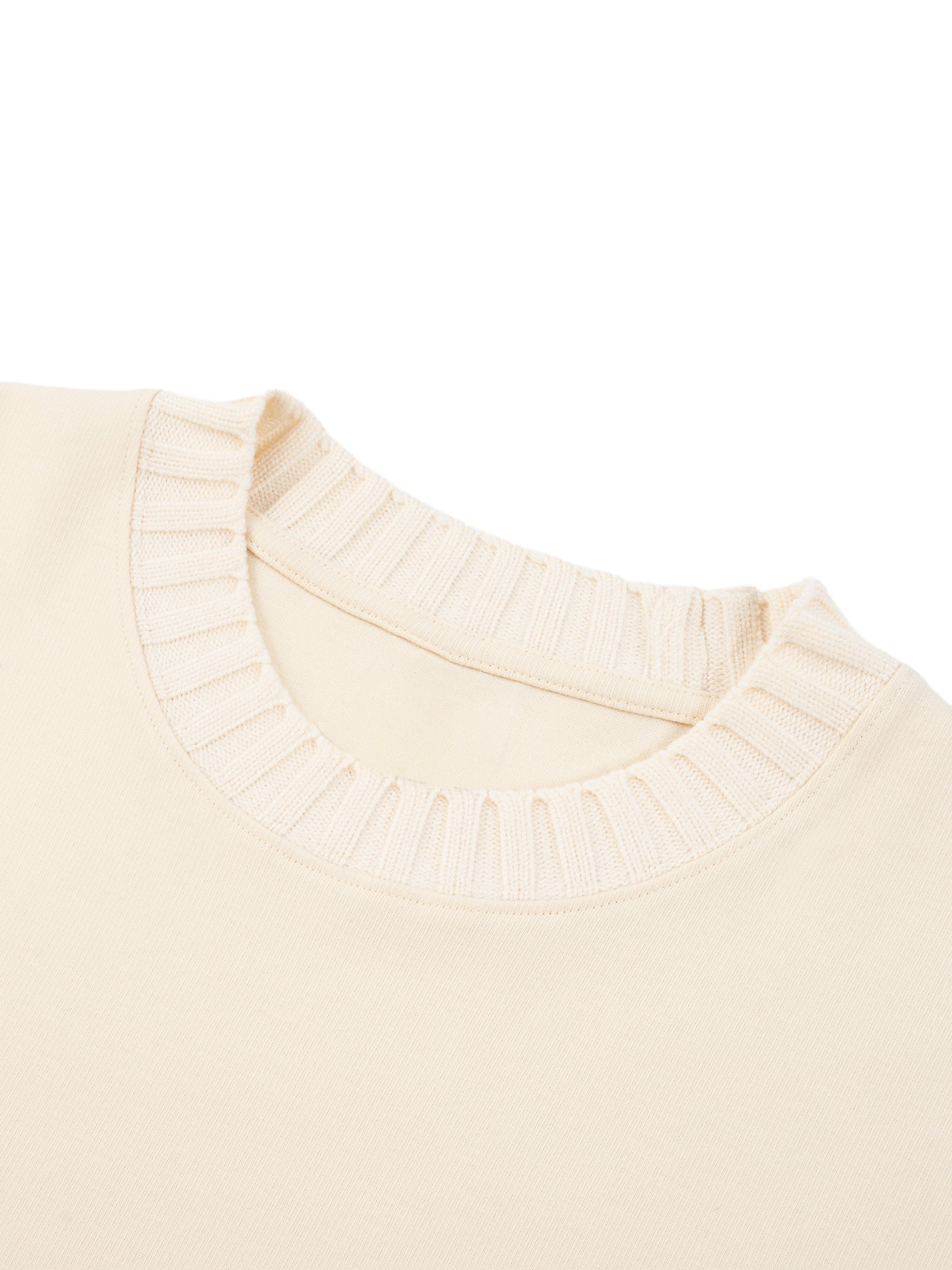 Sweat-shirt oversize à col rond en maille Maison Madina Noir