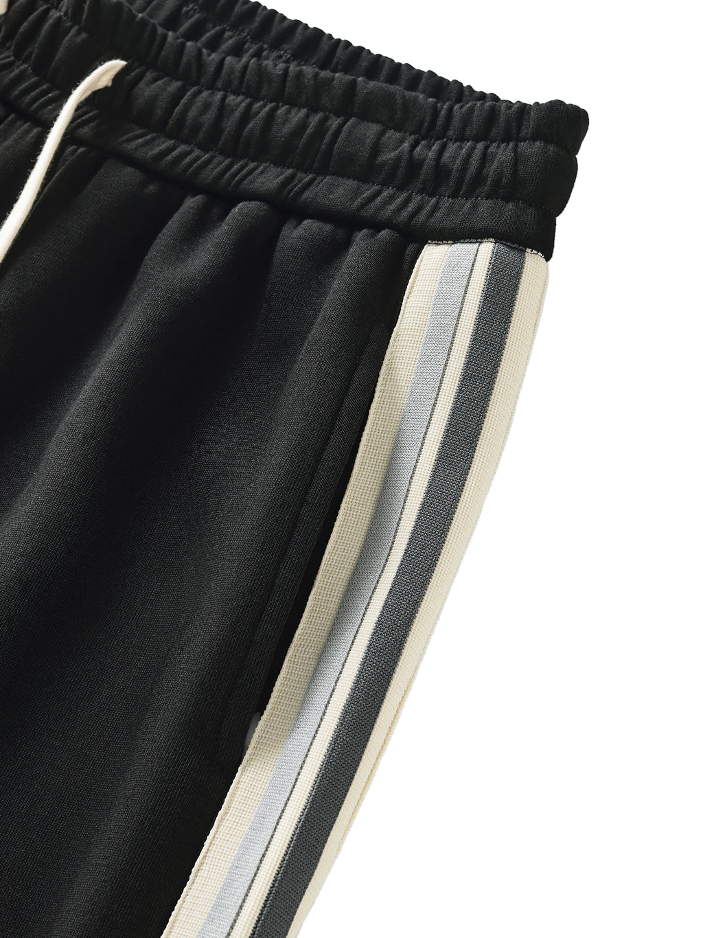 Pantalon droit à bandes latérales contrastées