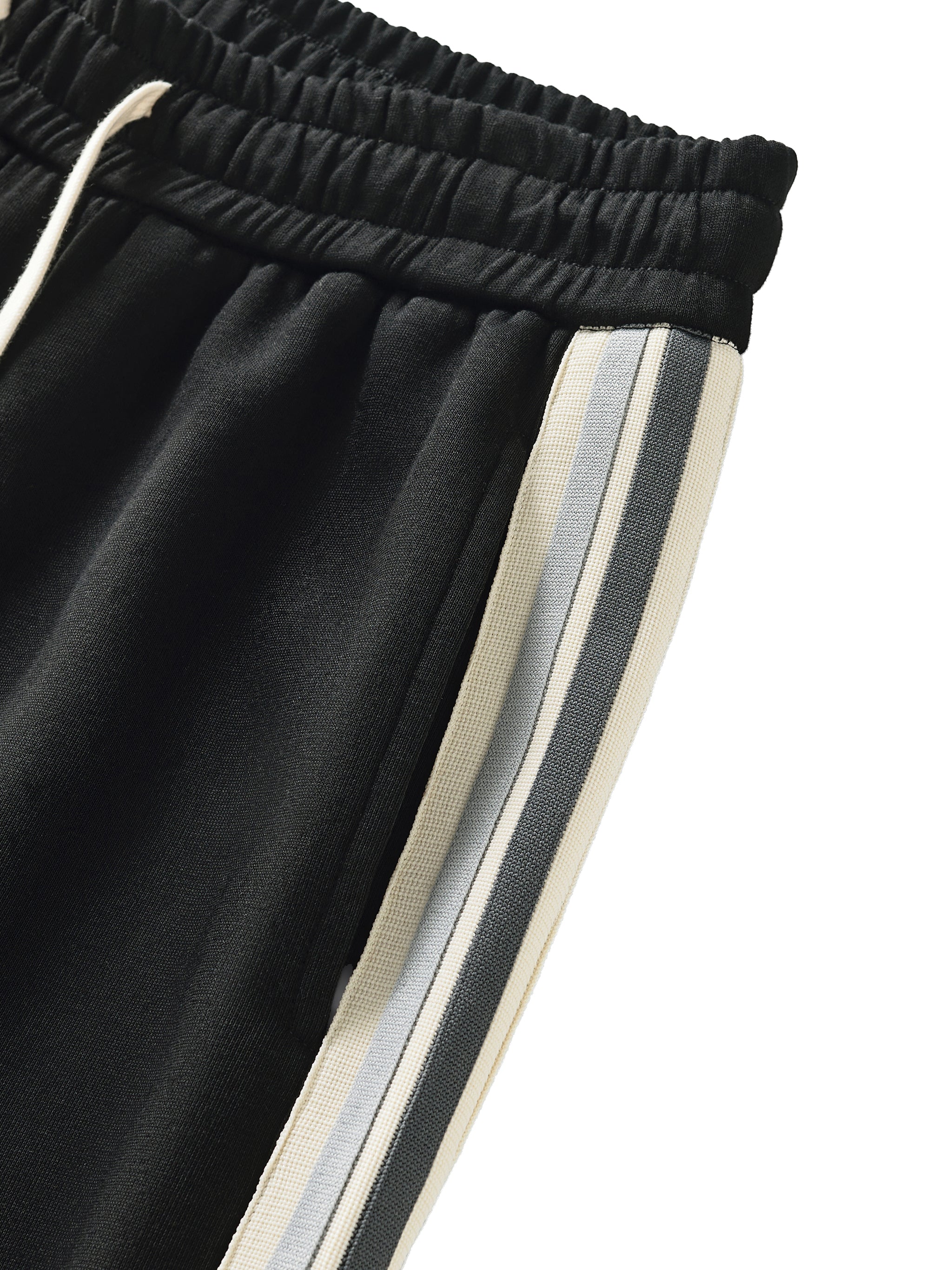 Pantalon droit à bandes latérales contrastées