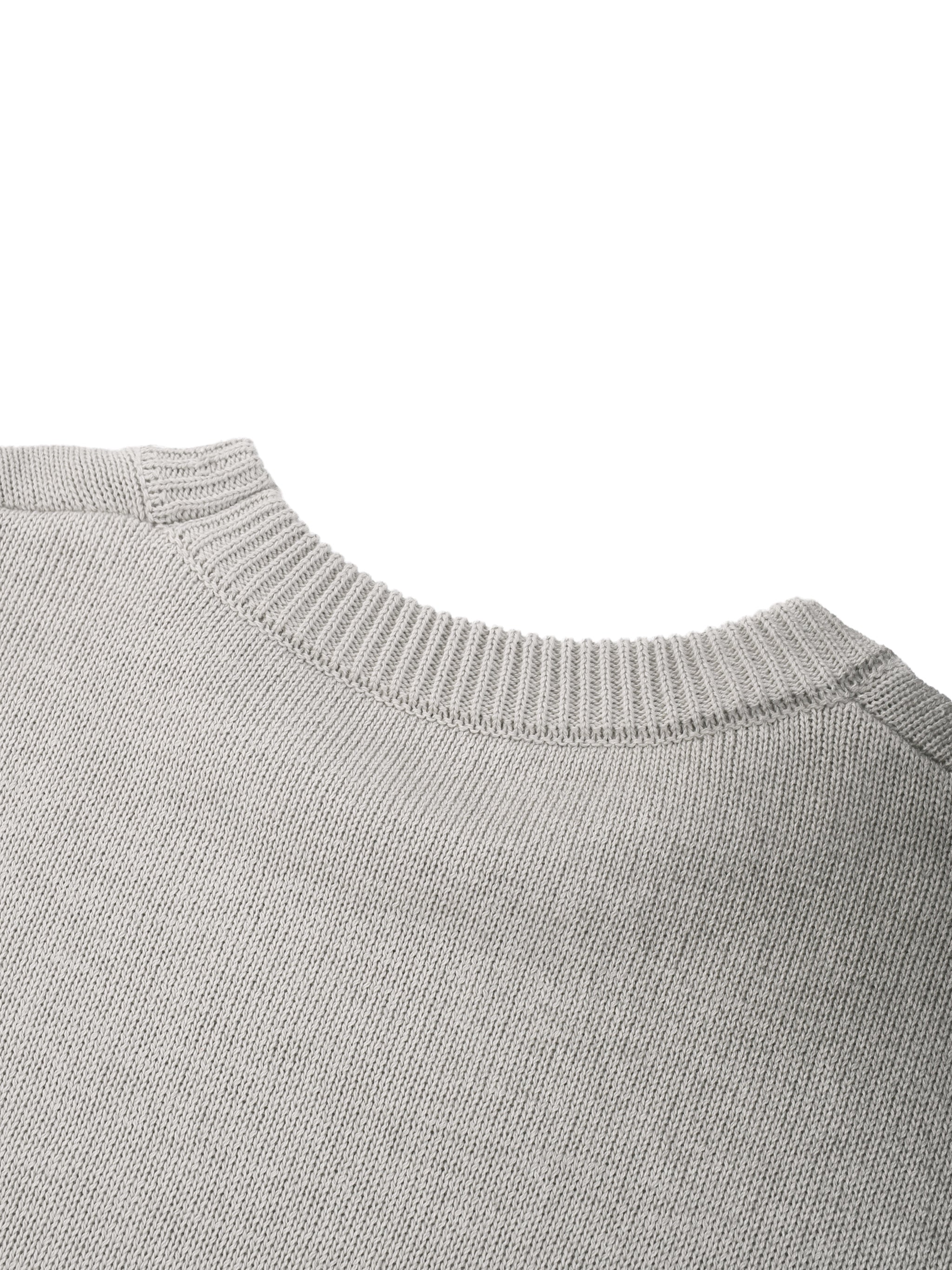 Pull Col Rond Délavé Effet Soleil avec Détails Déchirés