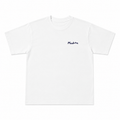 T-shirt Essential Logo blanc posé à plat — face