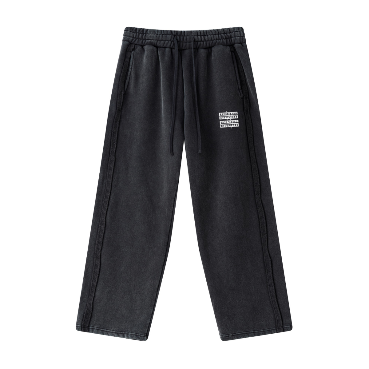 360GSM Men’s Lightweight Curved Blade Pants Snow Wash Grey