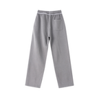 400GSM Men’s Raw-Edge Pigment-Wash Straight-Leg Pants Medium Grey