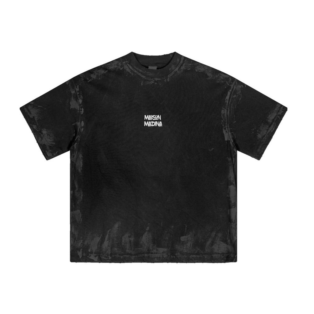 305GSM Unisex Retro Rock T-Shirt Black